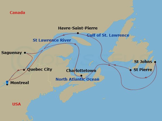Itinerary map