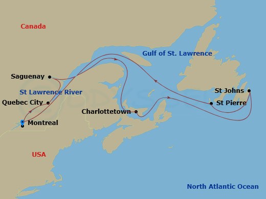 Itinerary map