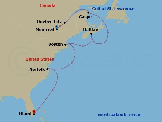 Itinerary map