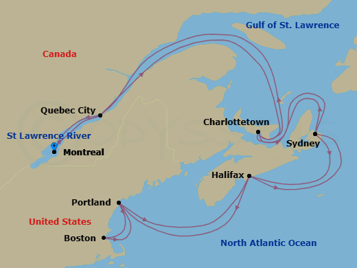 Itinerary map