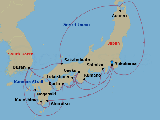 Itinerary map