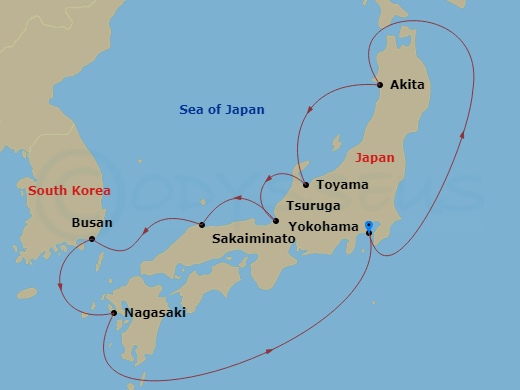 Itinerary map