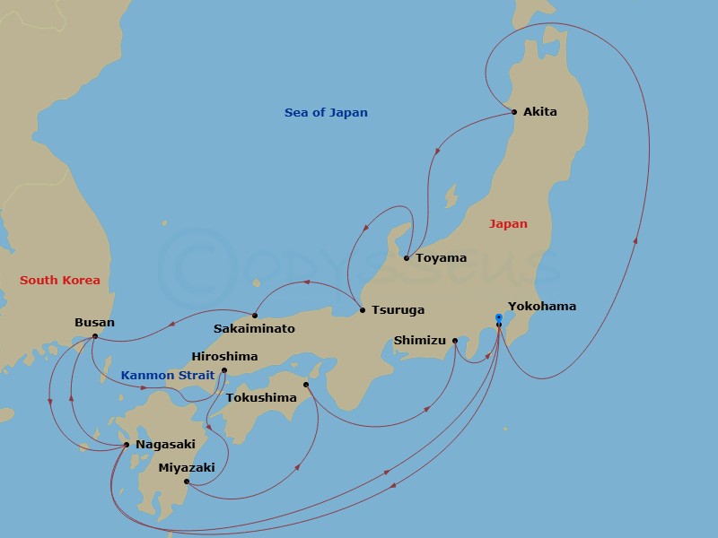 Itinerary map