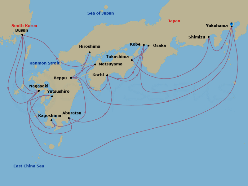 Itinerary map