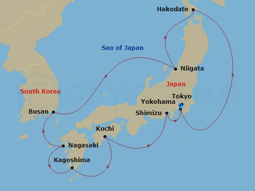 Itinerary map