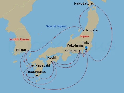 Itinerary map