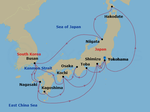 Itinerary map