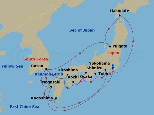 Itinerary map