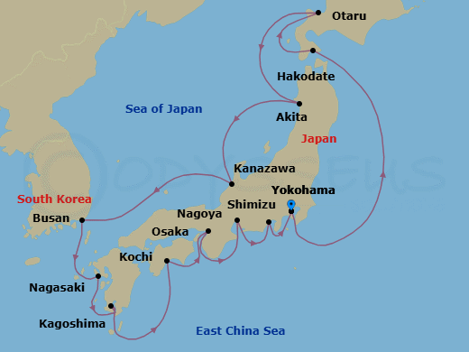 Itinerary map