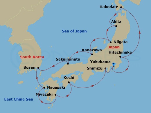 Itinerary map