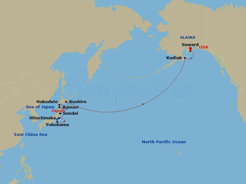 Itinerary map