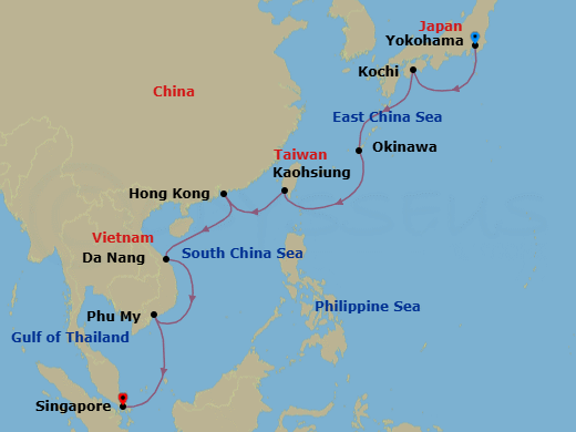 Itinerary map