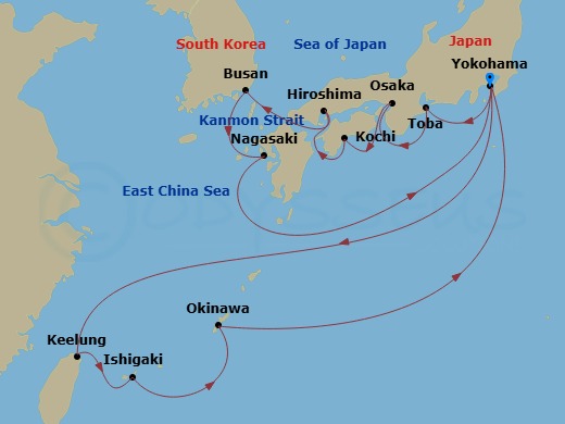 Itinerary map