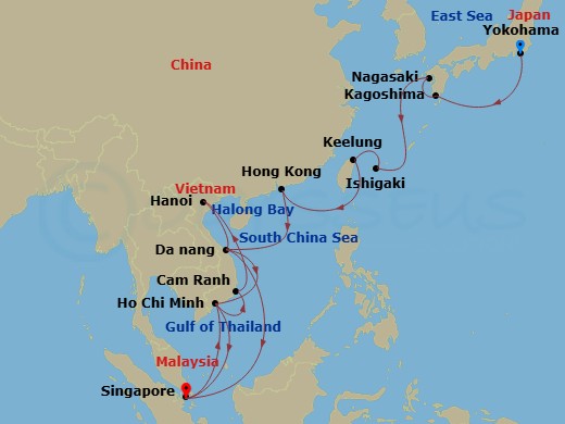 Itinerary map