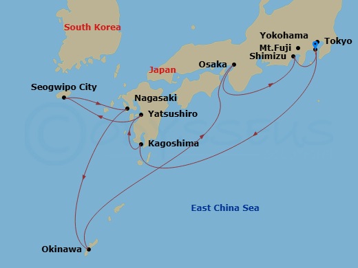 Itinerary map