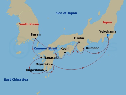 Itinerary map