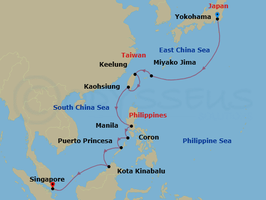 Itinerary map