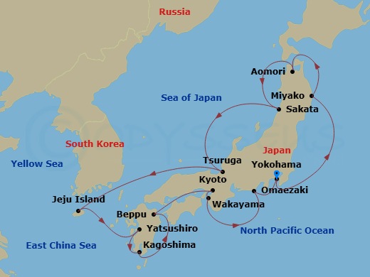 Itinerary map