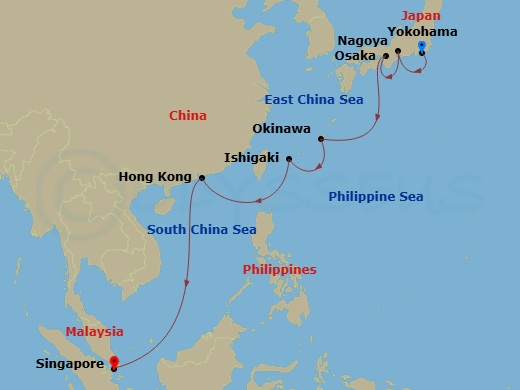 Itinerary map
