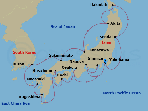 Itinerary map