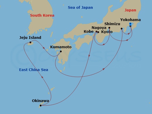 Itinerary map