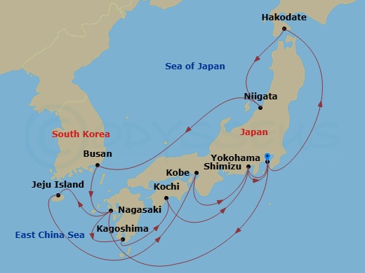 Itinerary map