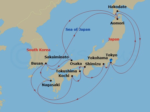 Itinerary map