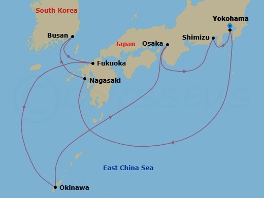 Itinerary map