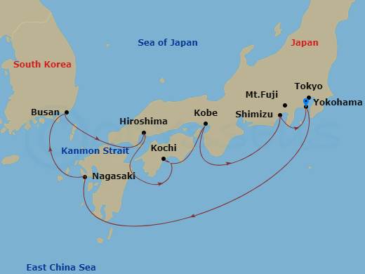 Itinerary map