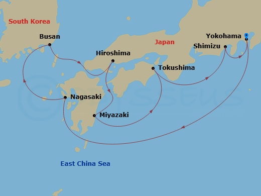 Itinerary map