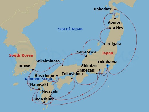 Itinerary map