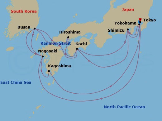 Itinerary map
