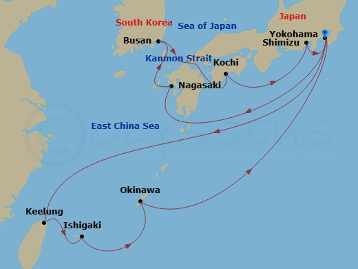 Itinerary map