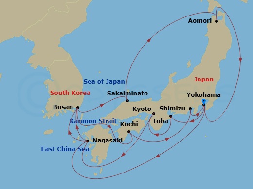 Itinerary map