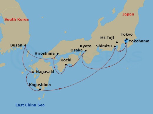 Itinerary map