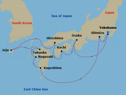 Itinerary map
