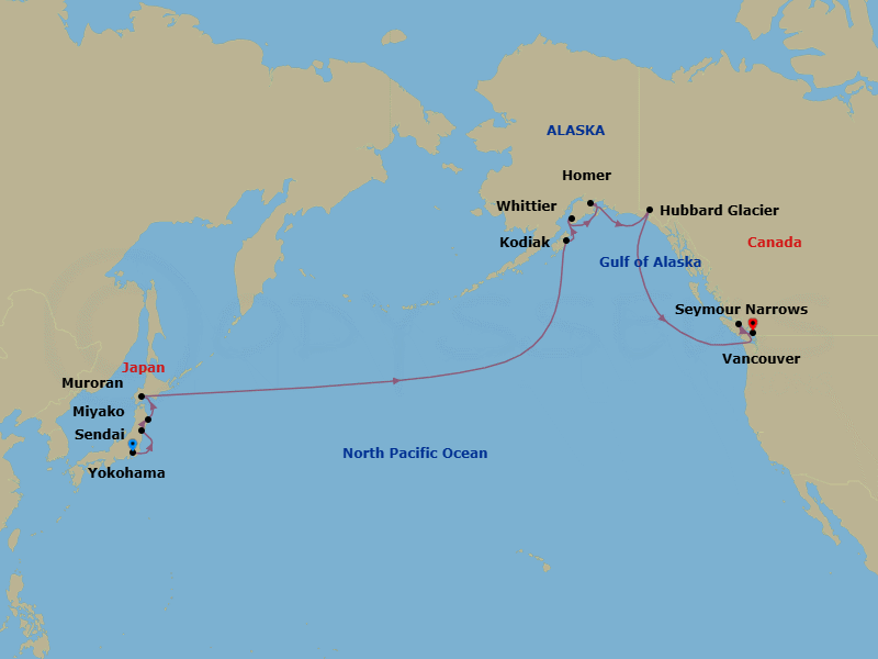 Itinerary map