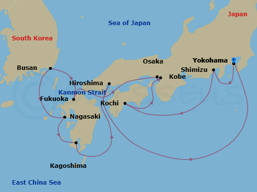Itinerary map