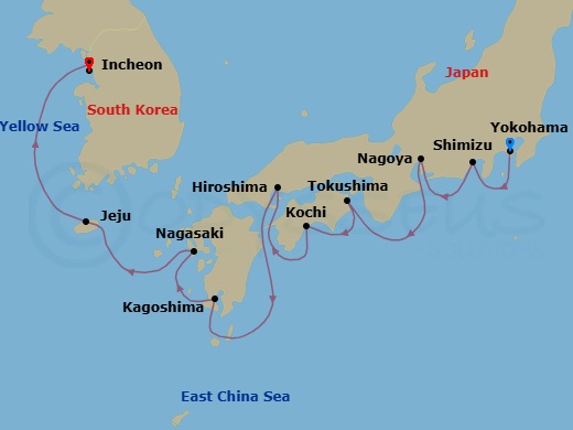 Itinerary map