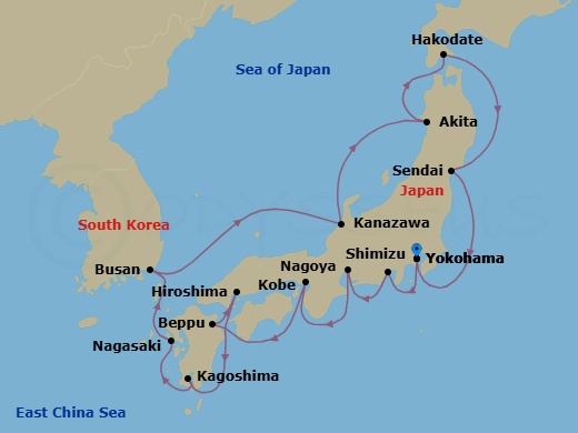 Itinerary map