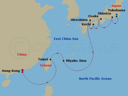 Itinerary map