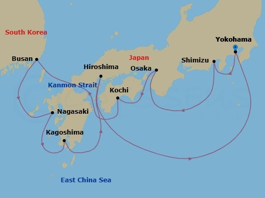 Itinerary map