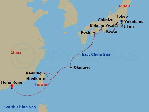 Itinerary map