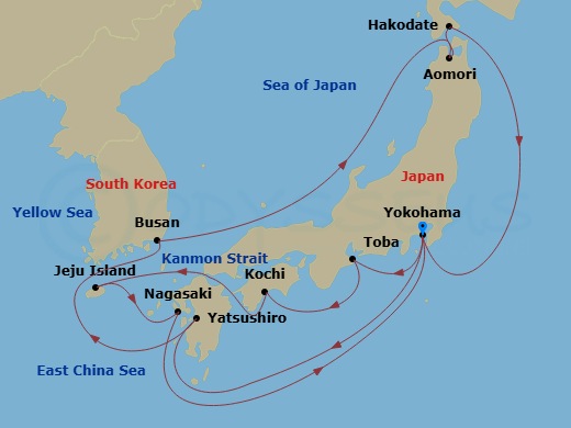 Itinerary map