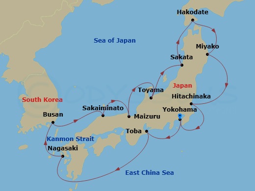 Itinerary map