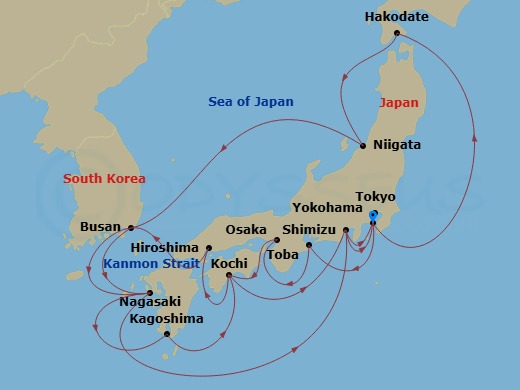Itinerary map