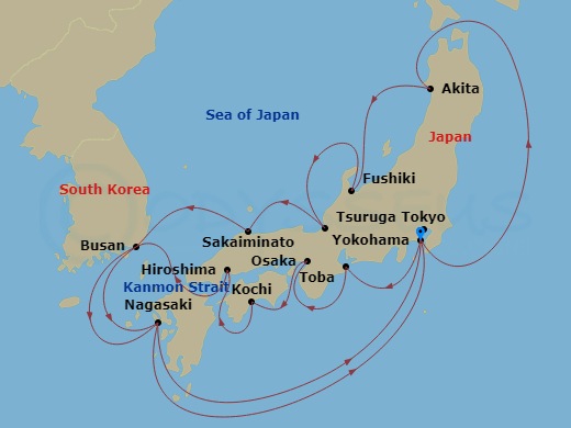 Itinerary map