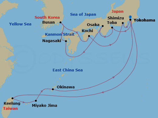 Itinerary map