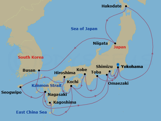 Itinerary map