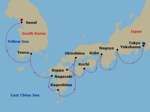 Itinerary map